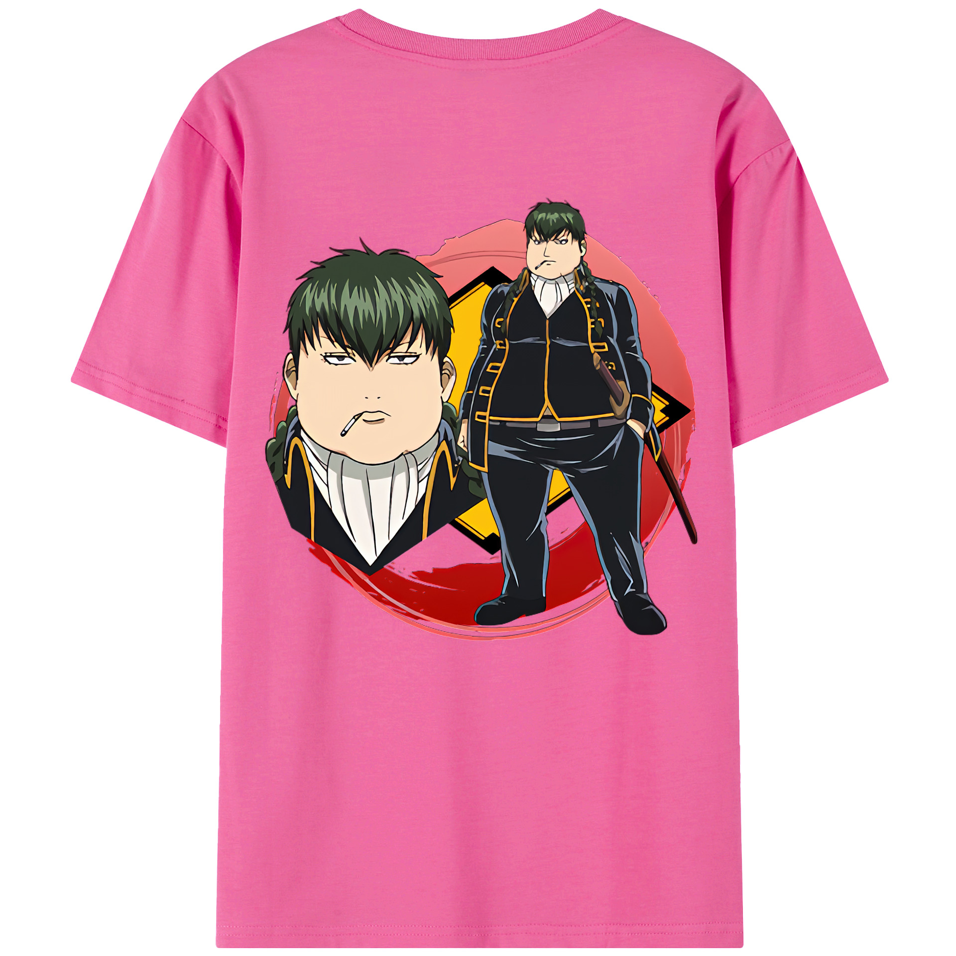 （画像用） ぎんたま 坂田銀時（さかたぎんとき） 神楽 志村新八（しむら しんぱち） GINTAMA Sakata Gintoki Kagura Shimura Shinpachi レディース半袖Tシャツ(バックプリント)